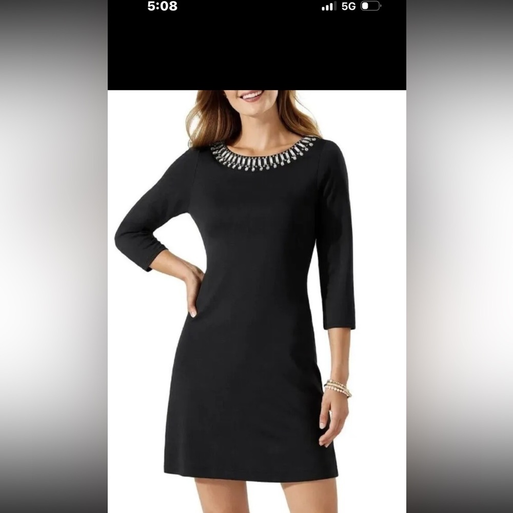 NWT. Tommy Bahamas midi black dress